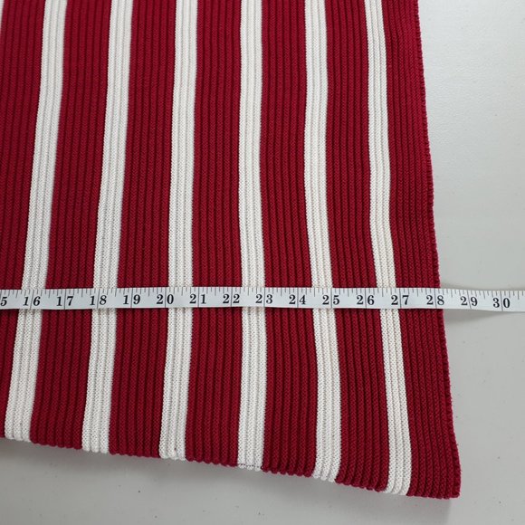 Talbots Pink White Striped Rib Knit Sweater - Picture 10 of 14